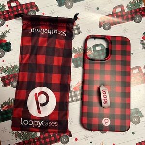 Loopy Red Buffalo Plaid/Matte Edition Case for the iPhone 13 Pro Max, Like New